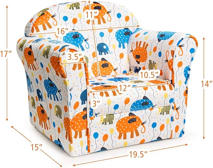 Costzon Kids Couch, Children's Sofa Armrest Chair - Image 3