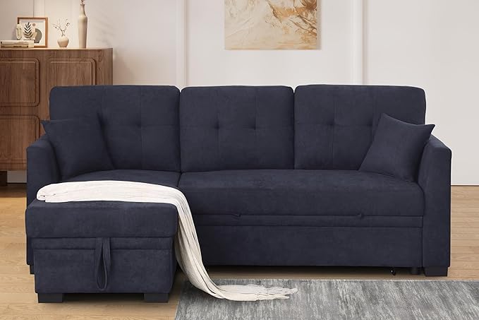 L Shaped Sectional Sleeper Sofa Couch - Image 2