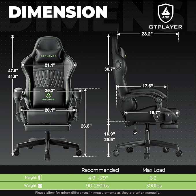 GTPLAYER ACE-PRO Music Gaming Chairs – Built-in Speakers, App Support & - Image 3
