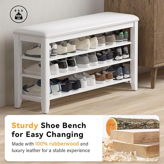 Shoe Rack Bench Entryway Storage - Image 4
