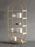 Bookshelf Arched Bookcase, Industrial 5 Tier Open Book Shelves by Kogven