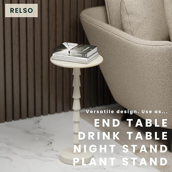 Relso Sakala Solid Mango Wood Drink Table - Image 5