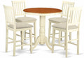 East West Furniture EDVN5-WHI-C 5 Piece Counter Height Dining Table Set by EastWestFurniture