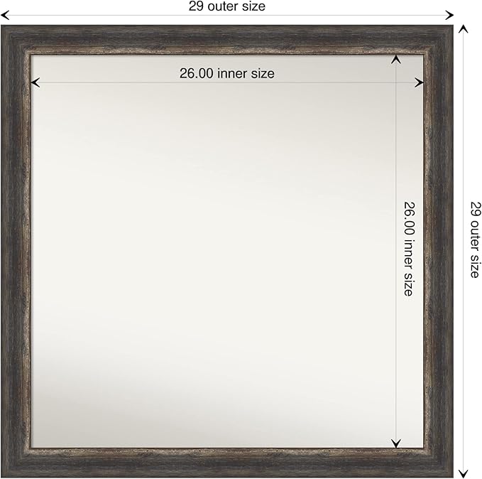 Amanti Art Brown Bathroom Mirror - Image 4