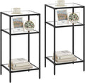 Homhedy 3-Tier Side Tables Set of 2, End Tables by Homhedy