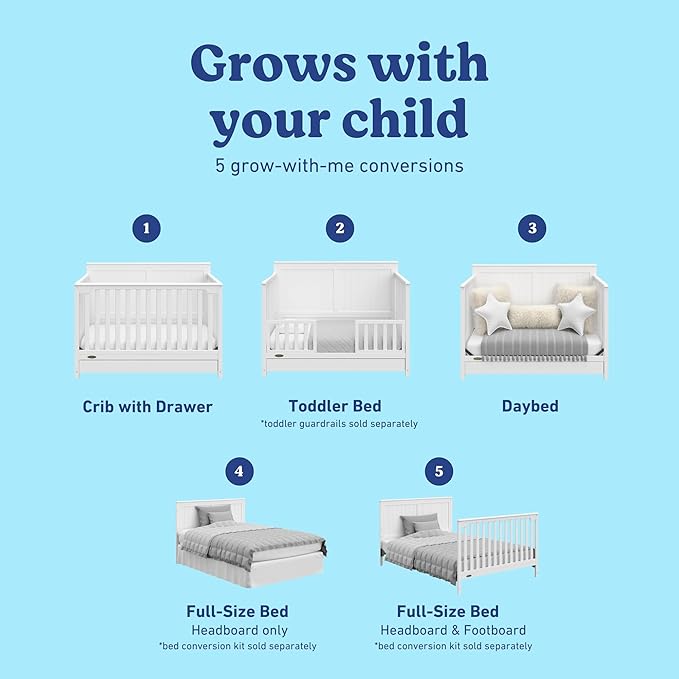 Graco Hadley 5-in-1 Convertible Crib - Image 5