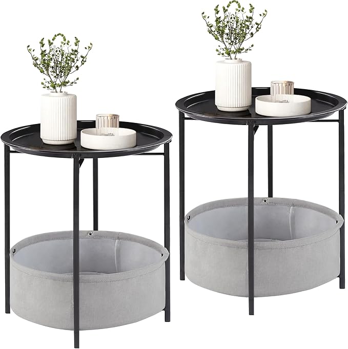 VECELO Round Side/End Table by VECELO