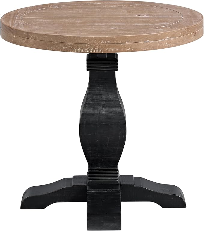 Martin Svensson Home Napa Solid Wood Pedestal End Table - Image 3