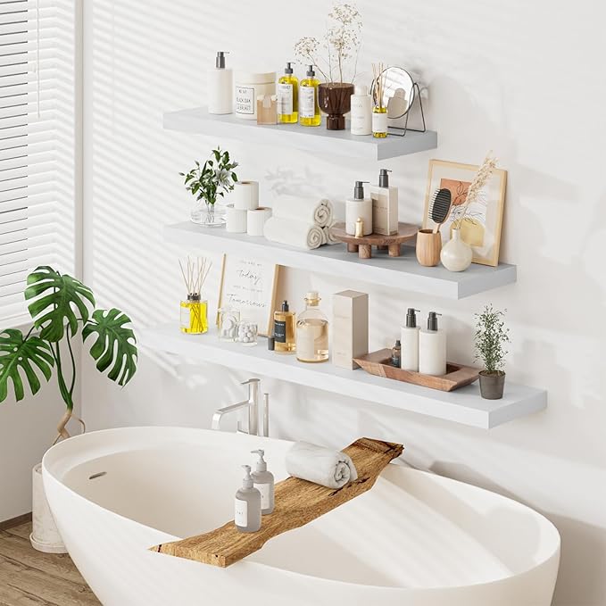 Heimlove 55 x 12 inch Extra Long Floating Shelves - Image 5