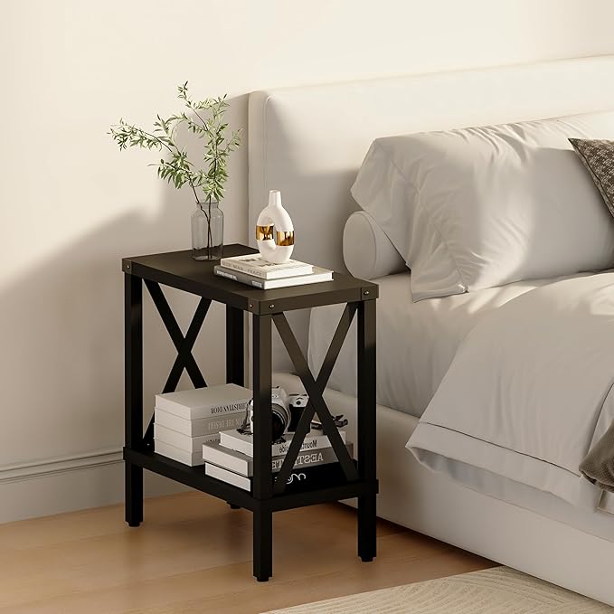 Narrow End Table, Large Sofa Side Table, Farmhouse Nightstand - Image 6