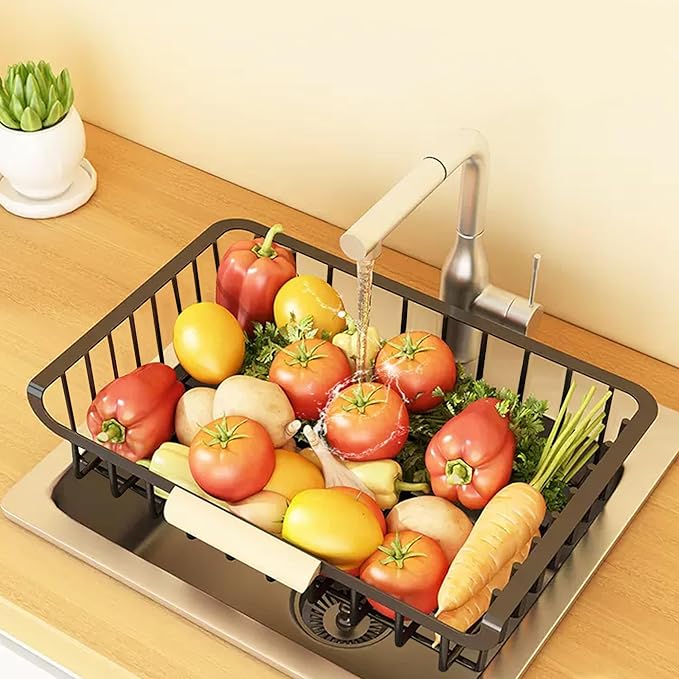 Black 5-Tier Fruit & Veggie Storage Cart on Wheels - Image 6