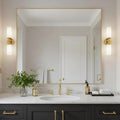 30x36 Inch Brass Bathroom Mirror by Bonverre