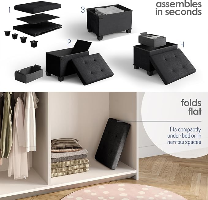 STORAGEBUD Storage Ottoman Cube - Image 9