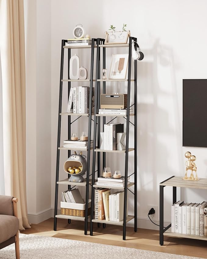 Ladder Shelf, Bookshelf Bookcase, Freestanding Corner Storage Shelve - Image 6