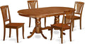 East West Furniture PLAV5-SBR-W 5 Piece Kitchen Table Set by EastWestFurniture