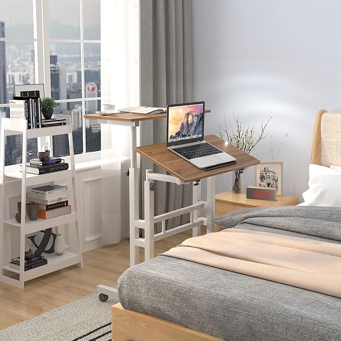 soges 23.6inches Height Adjustable Desk Laptop Desk on The Wheels, Rolling - Image 4