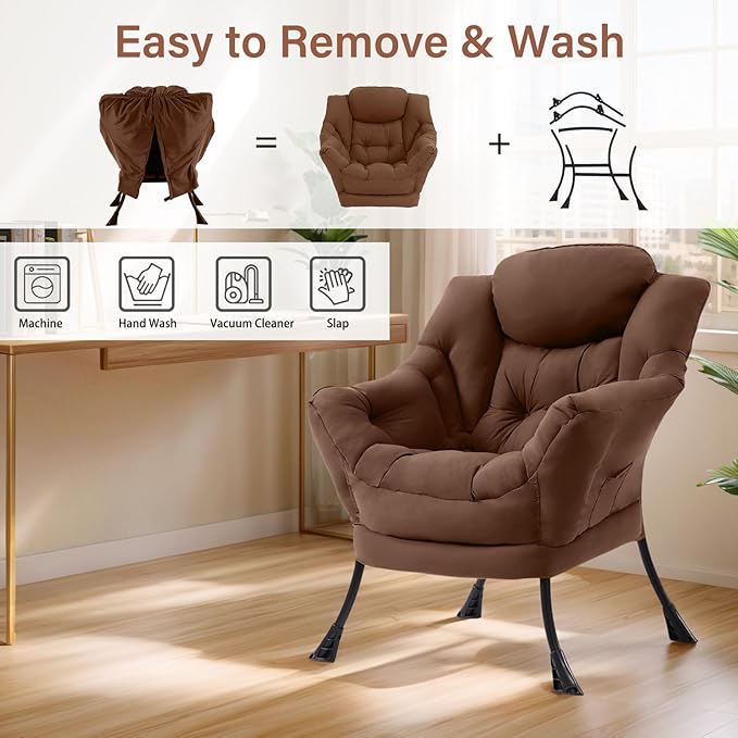 Lazy Chair for Living Room, Modern Accent Chairs - Image 6