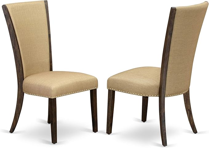 East West Furniture X777VE703-6 6 Piece Dining Set Contains a Rectangle Dining - Image 4
