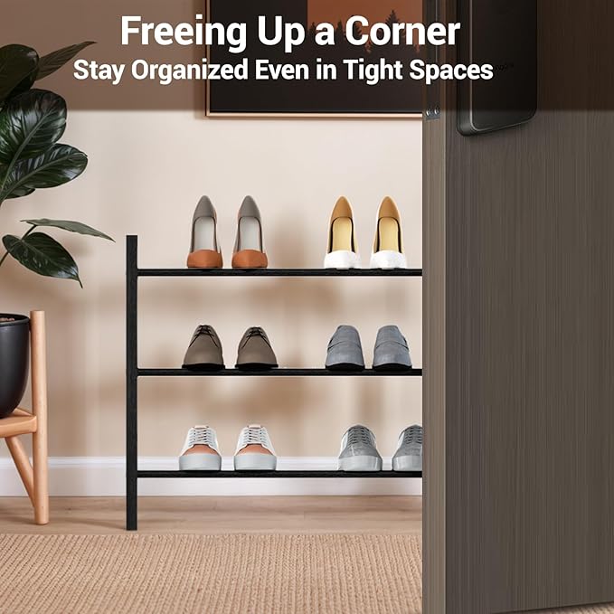 Haddockway Bamboo Shoe Rack for Closet, Free Standing Shoe Organizer - Image 6