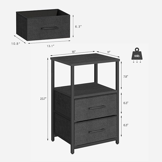 TUTOTAK End Table, Night Stand, Side Table, Nightstand - Image 3