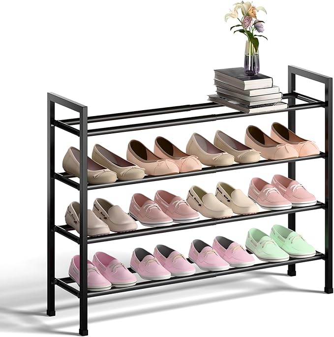 Bumusty 4-Tier Expandable Shoe Rack by Bumusty