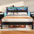 Furnulem Queen Bed Frame with Headboard & 2 Fabric Drawers, Bed Frame Queen by Furnulem