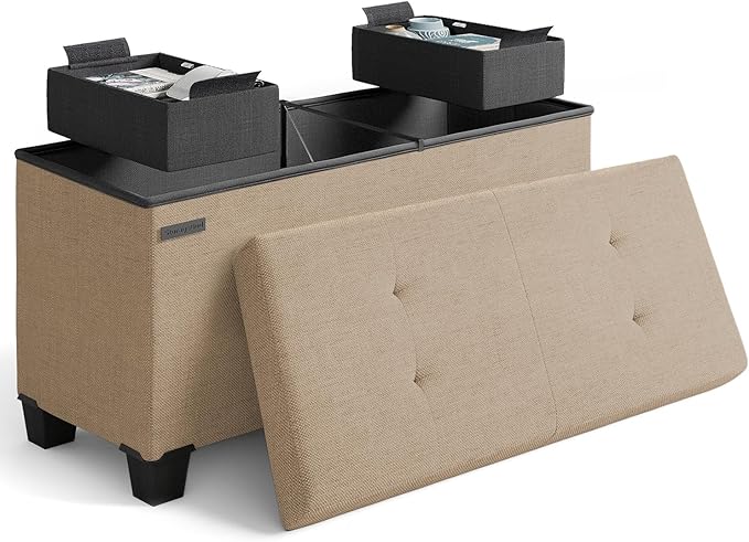STORAGEBUD Storage Ottoman Bench by STORAGEBUD