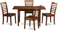 East West Furniture NOML5-MAH-W 5 Piece Dining Set Includes a Rectangle Dining by EastWestFurniture