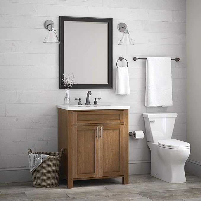 Franklin Brass Kinla 3-Piece Bathroom Set Oil Rubbed Bronze 24" Towel Bar Rack - Image 9
