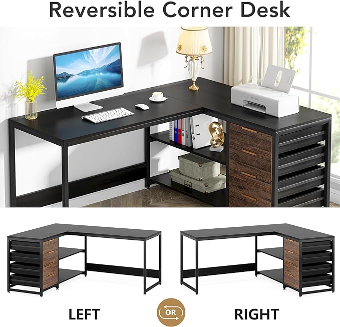 LITTLE TREE 59-Inch L Shaped Desk - Image 6