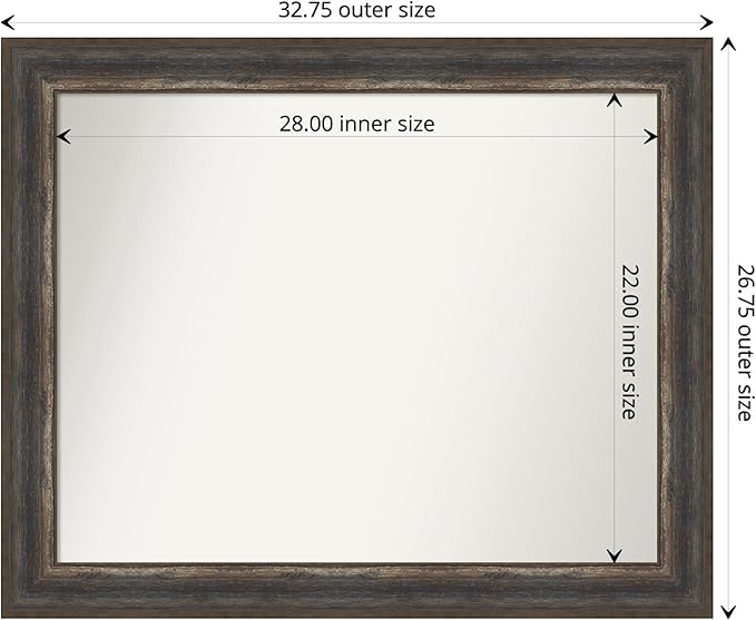 Amanti Art Brown Bathroom Mirror - Image 4