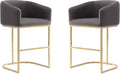 Manhattan Comfort Louvre 26 Inch Mid Century Modern Counter Height Bar Stools by ManhattanComfort