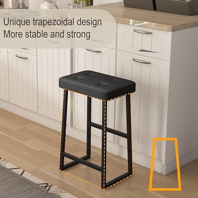 Bar Stool, Kitchen Island Chairs, Counter Height Bar Stools, Modern Synthetic - Image 5