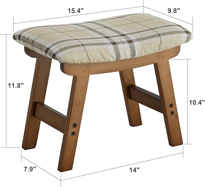 Foot Stool Ottoman Foot Rest Under Desk, Small Stool - Image 3
