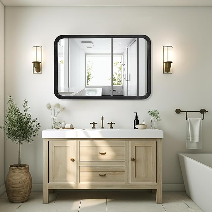 WallBeyond Wood Bathroom Mirror - Image 4