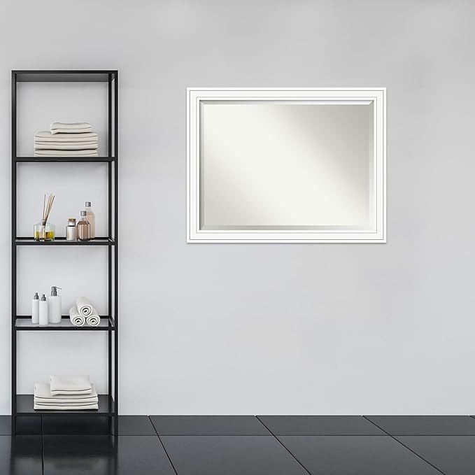 Amanti Art White Bathroom Mirror - Image 5