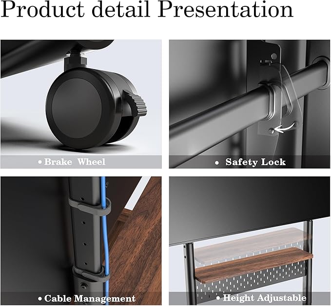 FITUEYES Rolling TV Floor Stand - Image 4