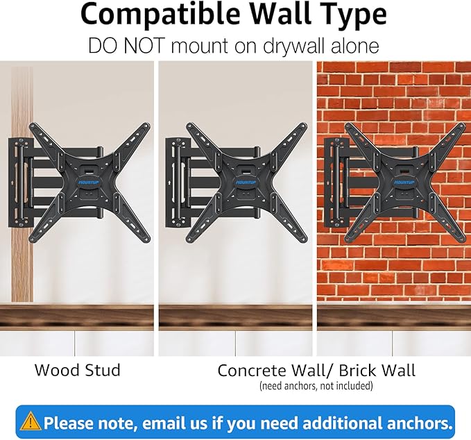 MOUNTUP Corner TV Wall Mount for Most 26-65 Inch TVs, Long Arm TV Mount - Image 9