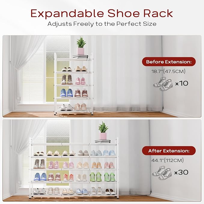 Bumusty 5-Tier Long Expandable Shoe Rack - Image 5