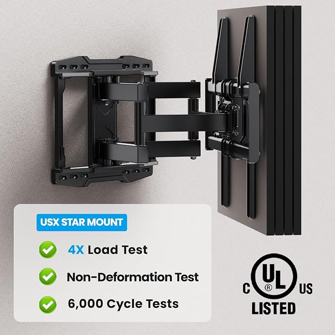 UL Listed Full Motion TV Wall Mount Bracket - Image 7