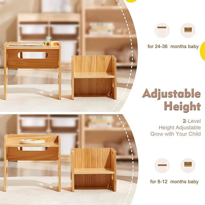 FUNLIO Height Adjustable Montessori Table and Chair Set - Image 2