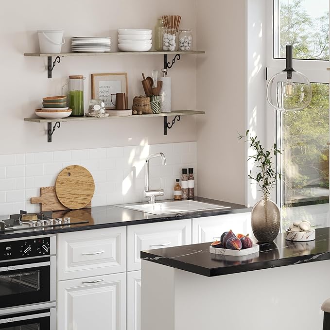 DINZI LVJ Long Wall Shelves, 55.1" Large Floating Shelves Set of 2, Wide - Image 5