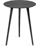 Kate and Laurel Sancia Modern Round Side Table, Sand Casted Aluminum Bedside by KateandLaurel