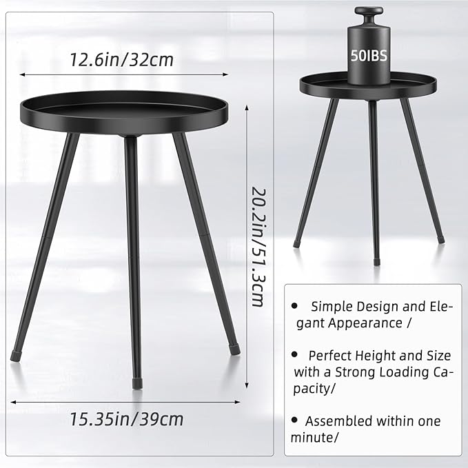 Stylish Round End Table - Image 3