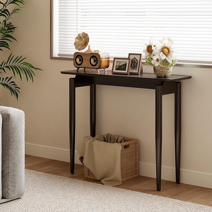 Wood Console Table Walnut Entryway Table, Thin Console Table, Sofa Tables - Image 3
