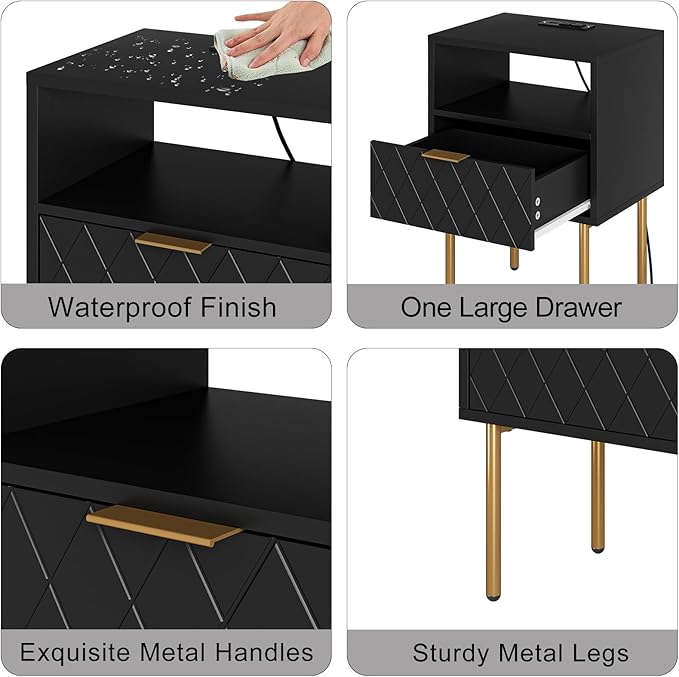 Nightstand, Small Bedside Table - Image 7
