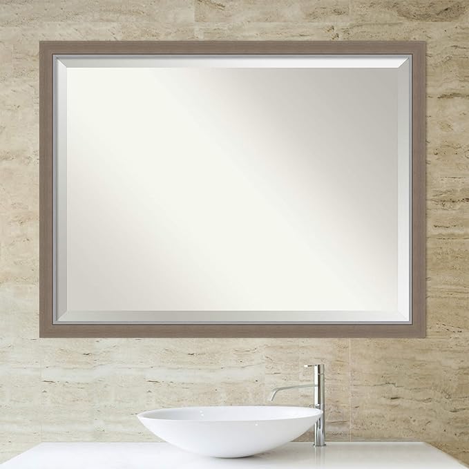 Amanti Art Brown Bathroom Mirror - Image 6