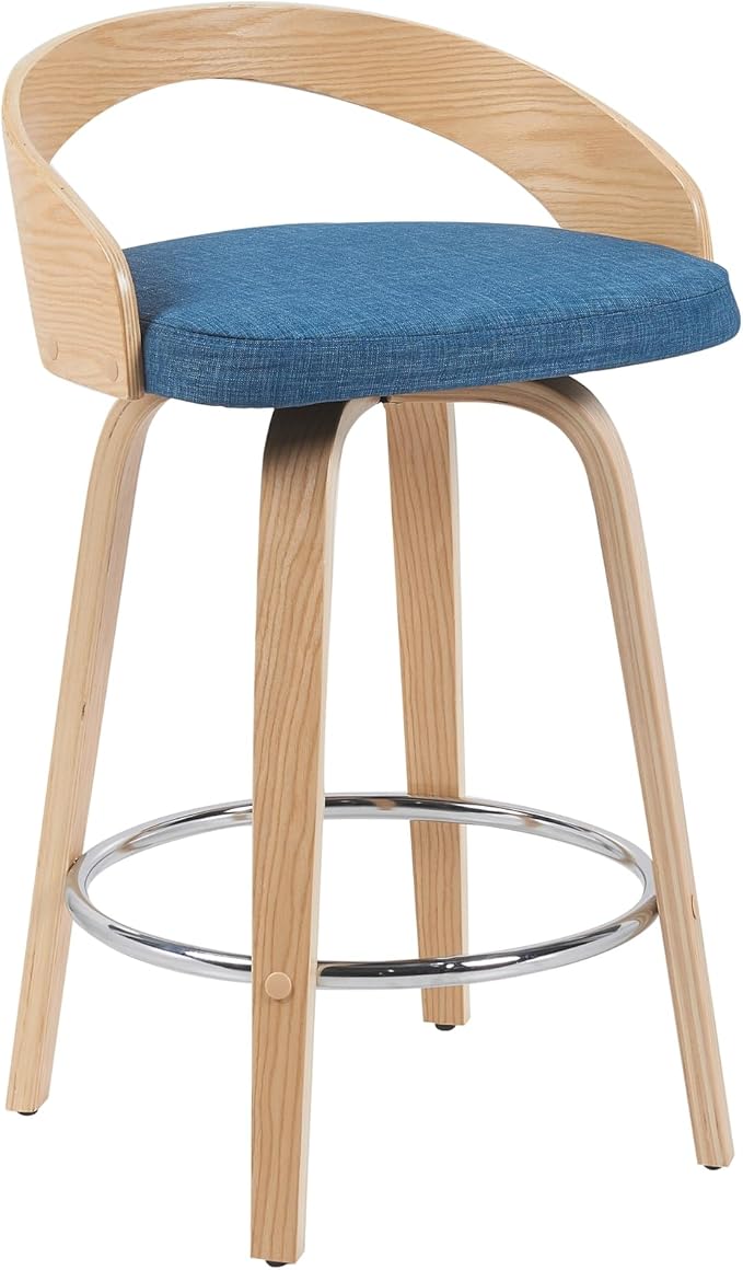 Sonia Modern Swivel Counter Height Bar Stool - Image 2