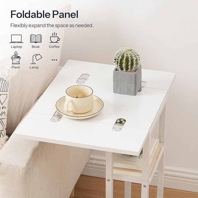 HOOBRO Foldable End Table, C Shaped Side Table - Image 7