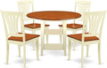 East West Furniture SUAV5-BMK-W 5 Piece Dining Room Furniture Set Includes a by EastWestFurniture